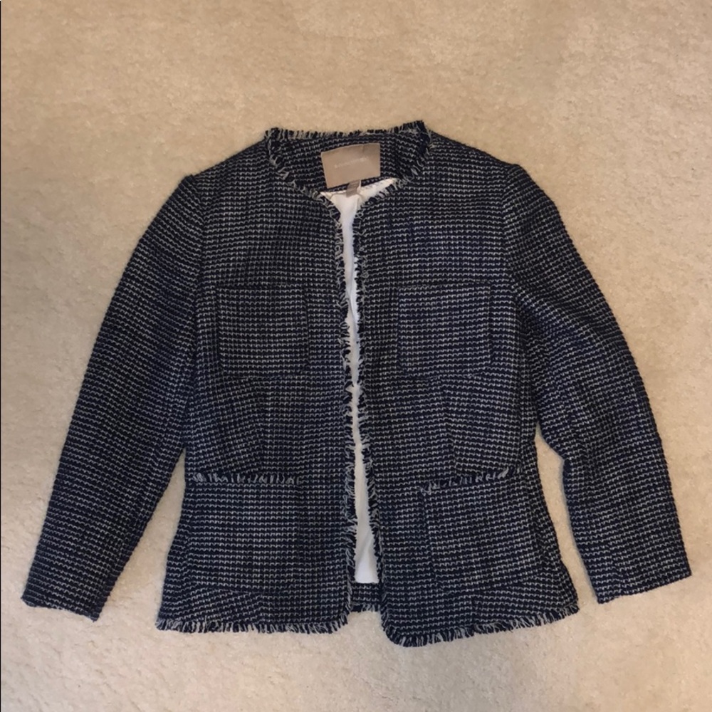 Banana Republic short blazer navy/white